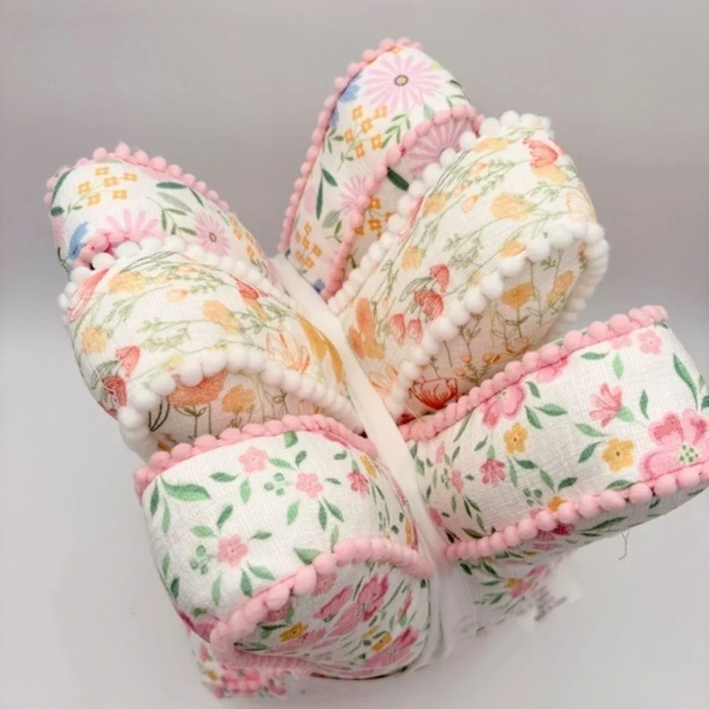 Hopper's Lane Easter Collection Set of 3 Floral Bunny Decorative Pillows 16x12